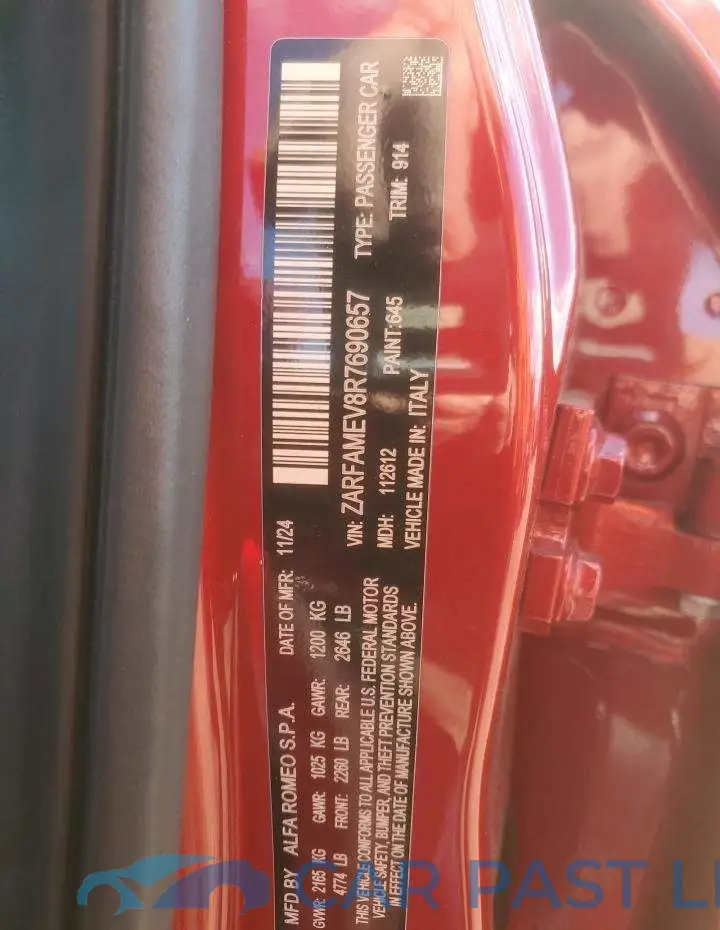 ZARFAMEV8R7690657# 12