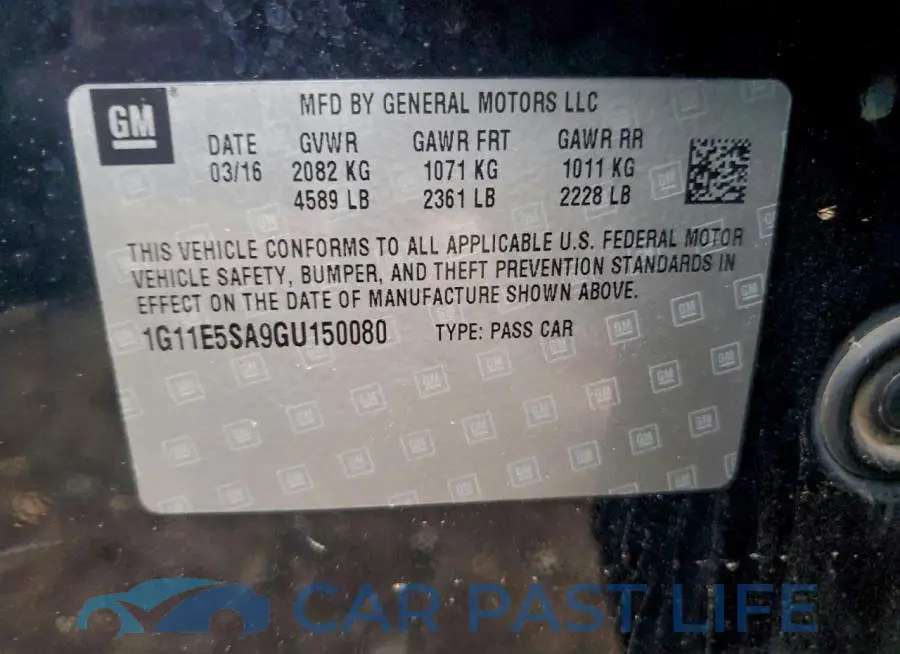 1G11E5SA9GU150080# 12