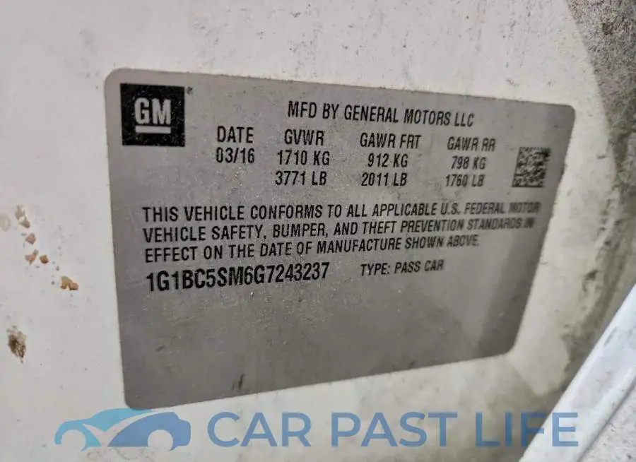 1G1BC5SM6G7243237# 12