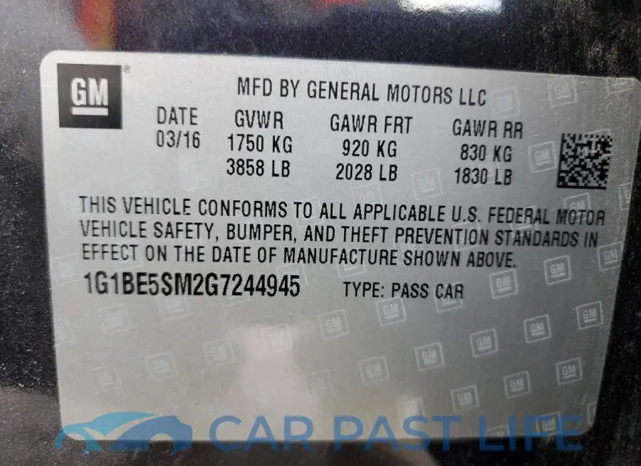 1G1BE5SM2G7244945# 12