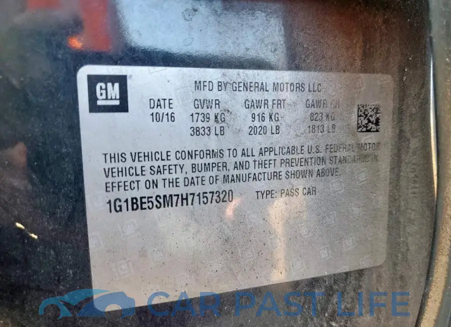 1G1BE5SM7H7157320# 12