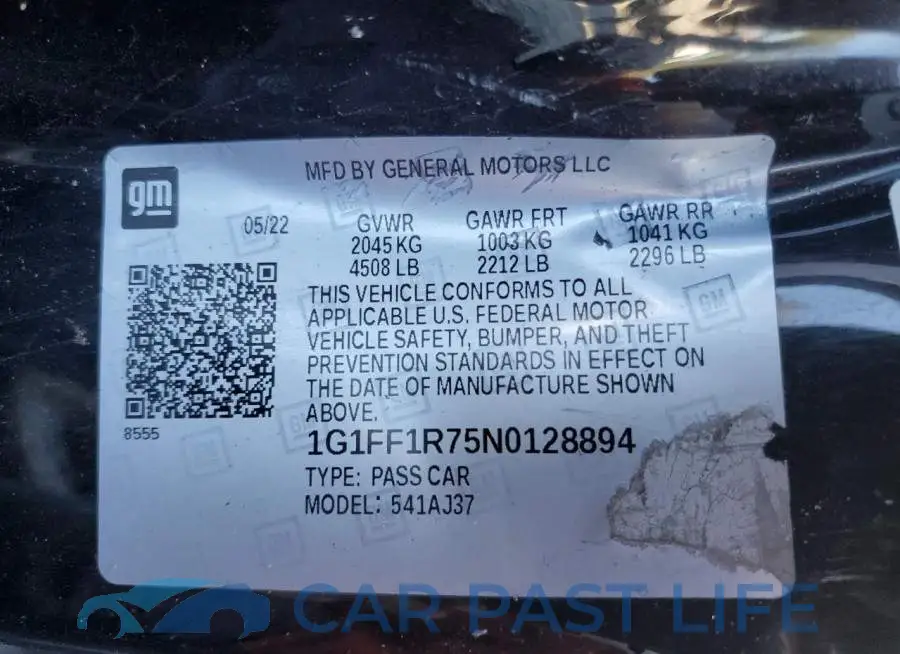 1G1FF1R75N0128894# 13