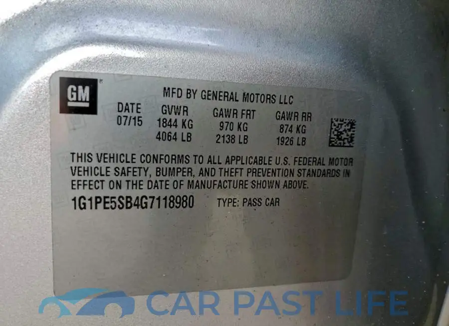 1G1PE5SB4G7118980# 12