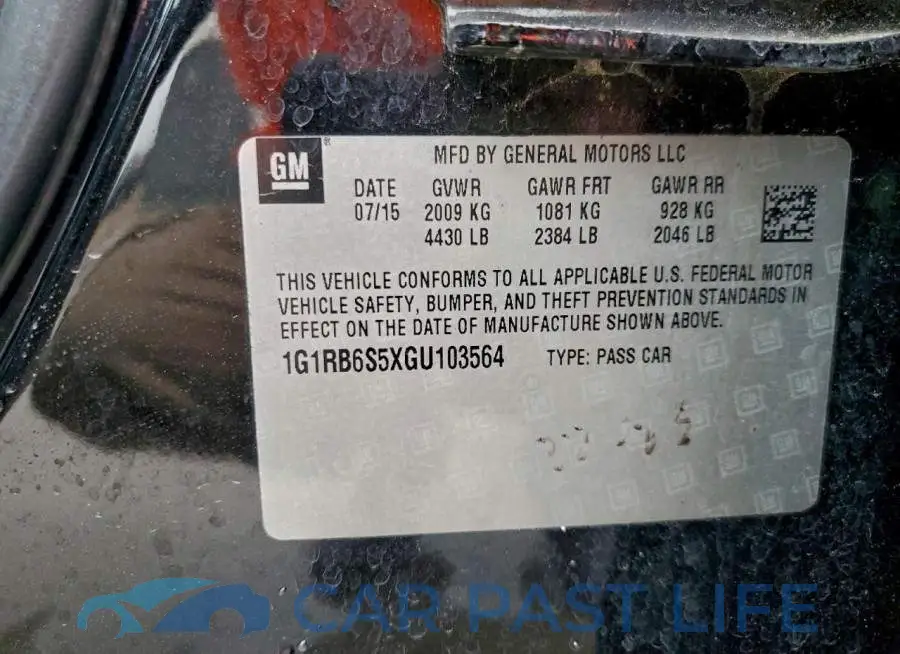 1G1RB6S5XGU103564# 12