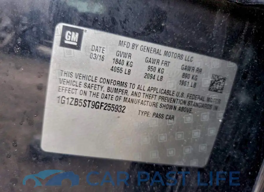 1G1ZB5ST9GF255932# 12