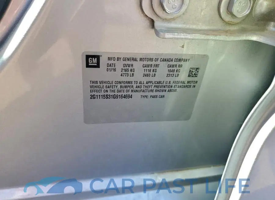 2G1115S31G9164694# 12