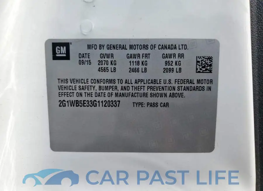 2G1WB5E33G1120337# 12