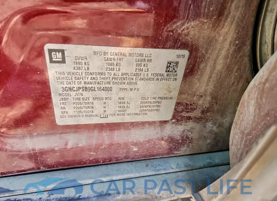 3GNCJPSB9GL164000# 13
