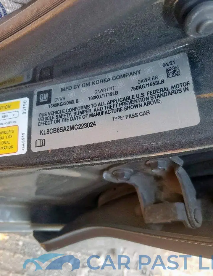 KL8CB6SA2MC223024# 12