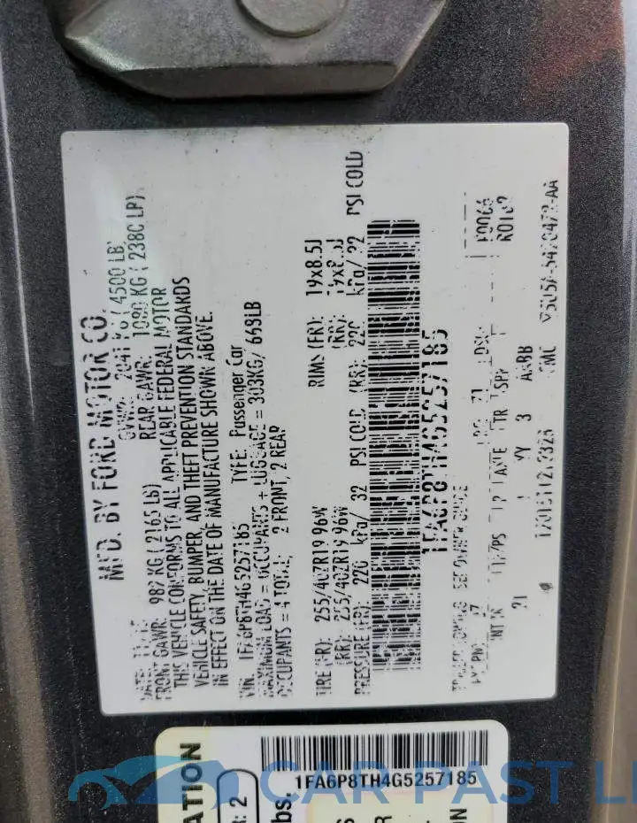 1FA6P8TH4G5257185# 12