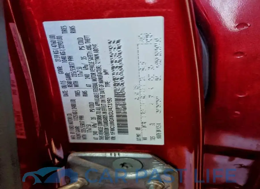 1FMCU9GX6GUA73350# 13