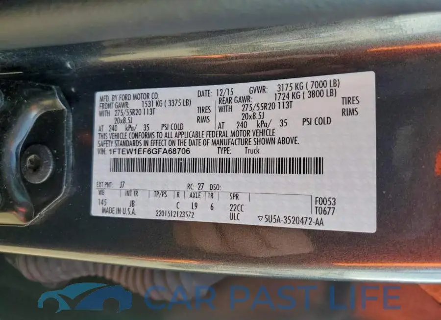 1FTEW1EF6GFA68706# 12