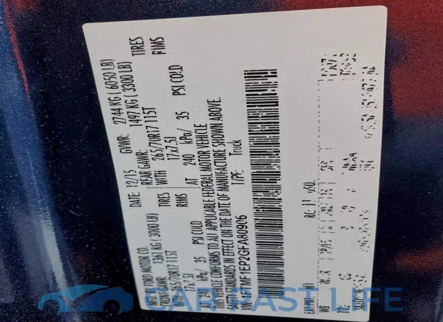 1FTMF1EP2GFA80906# 13