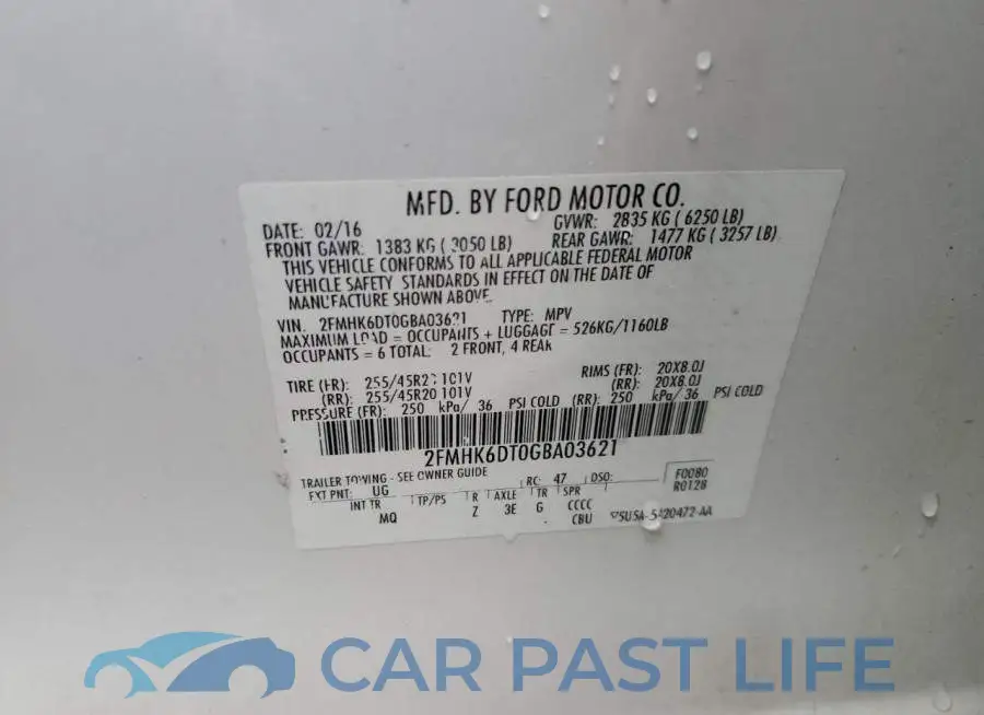 2FMHK6DT0GBA03621# 13