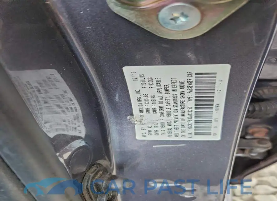 1HGCR2F66GA133250# 12