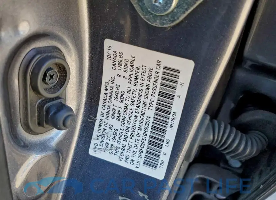 2HGFC2F51GH503074# 12