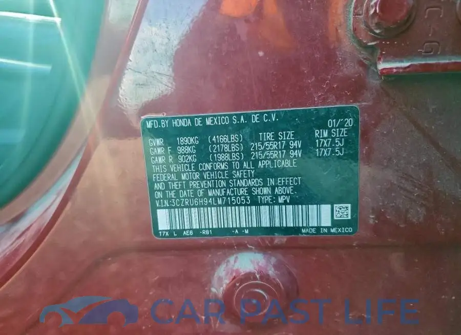 3CZRU6H94LM715053# 12