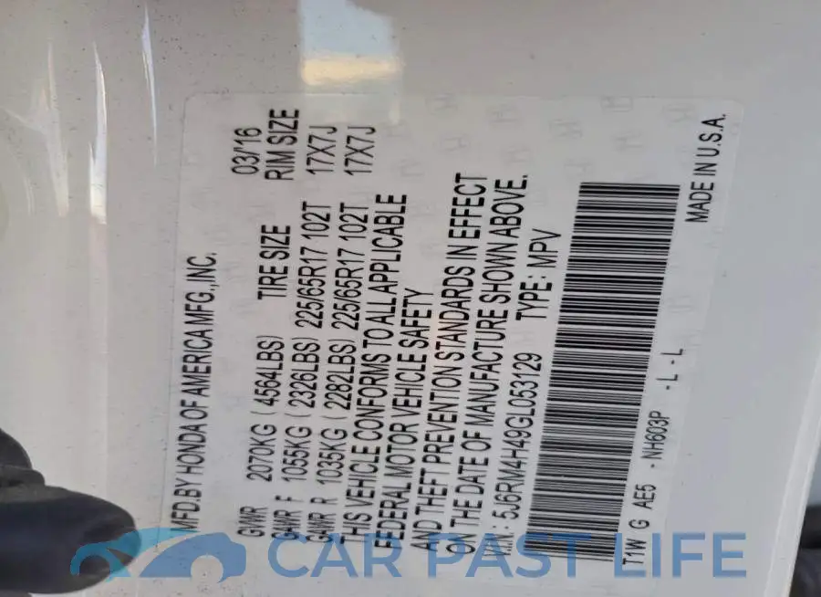 5J6RM4H49GL053129# 13