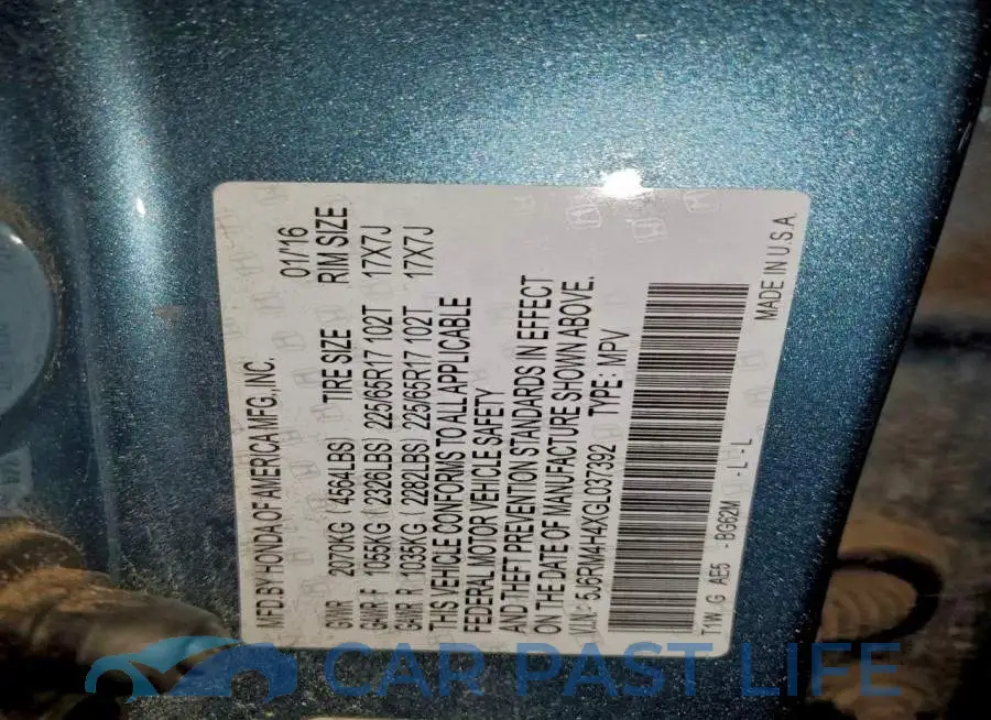 5J6RM4H4XGL037392# 13