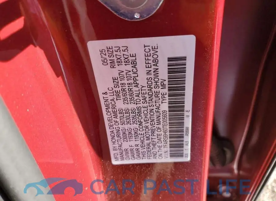 7FARS6H60TE005609# 13