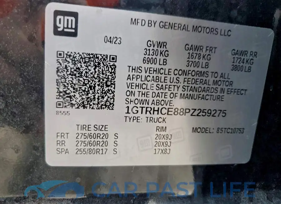 1GTRHCE88PZ259275# 12