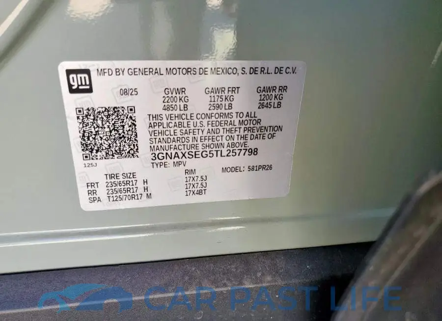 3GNAXSEG5TL257798# 13