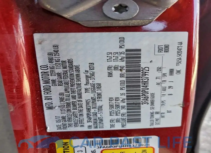3FA6P0PU4HR379925# 12