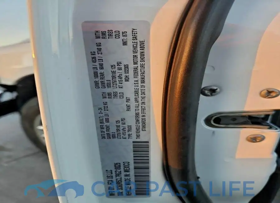 3C6UR5CL7RG218026# 12