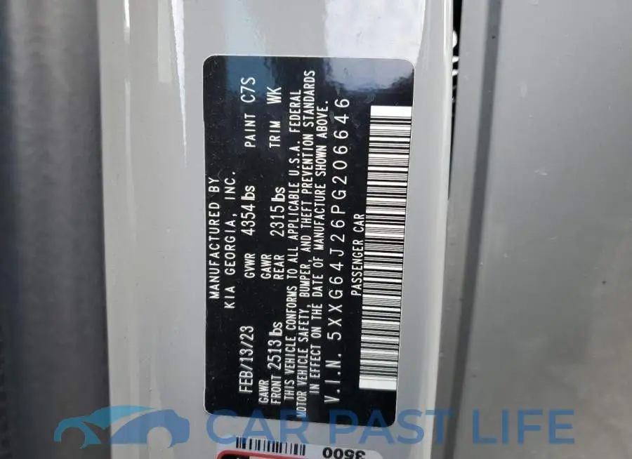 5XXG64J26PG206646# 12