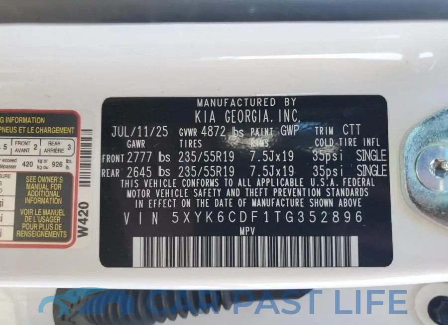 5XYK6CDF1TG352896# 12