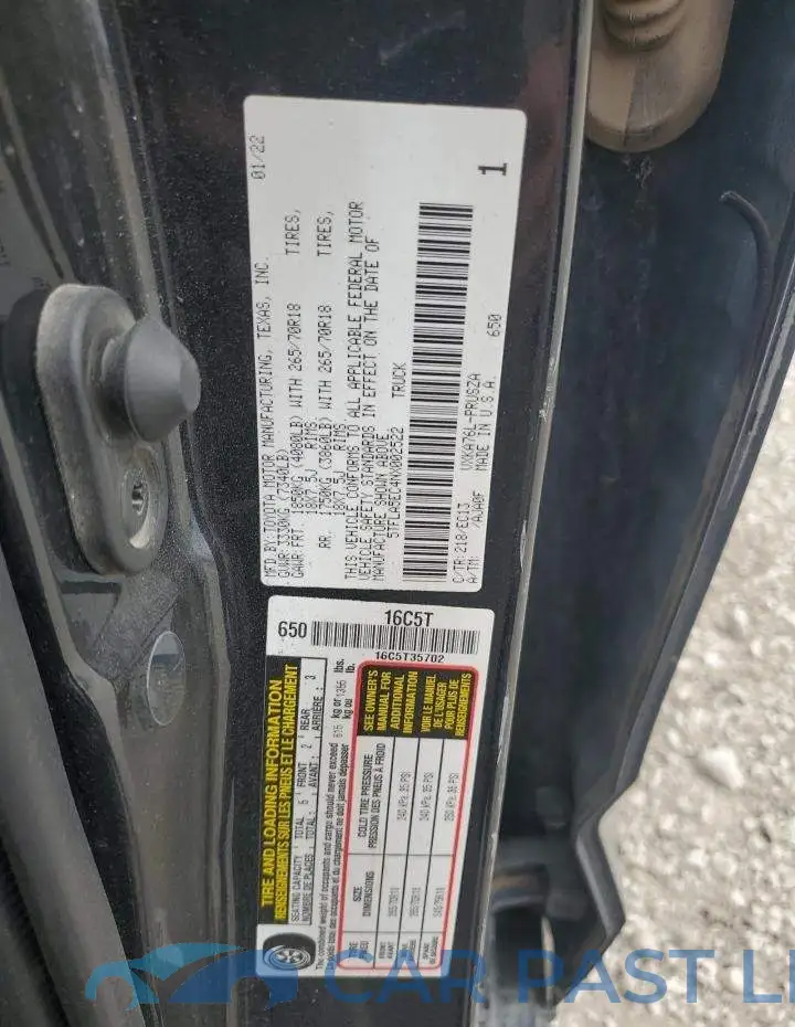 5TFLA5EC4NX002522# 12