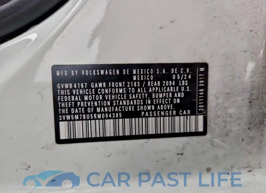 3VW5M7BU5RM094385# 12