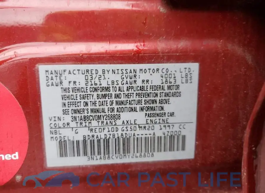 3N1AB8CV0MY268808# 12