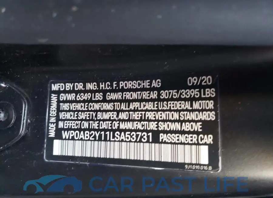 WP0AB2Y11LSA53731# 12