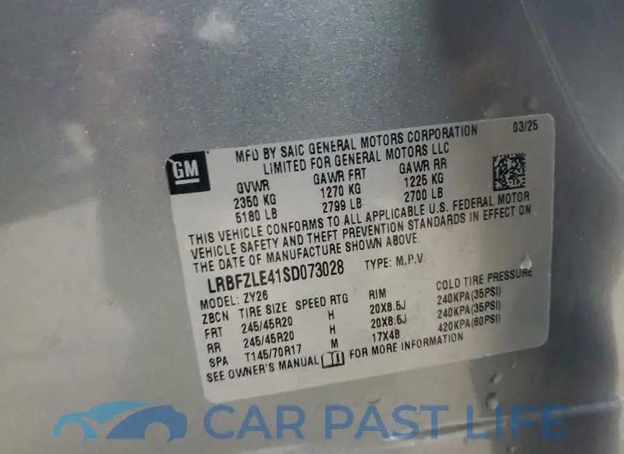LRBFZLE41SD073028# 13