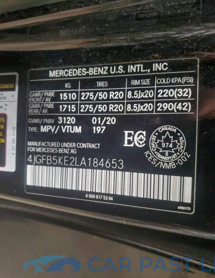 4JGFB5KE2LA184653# 14