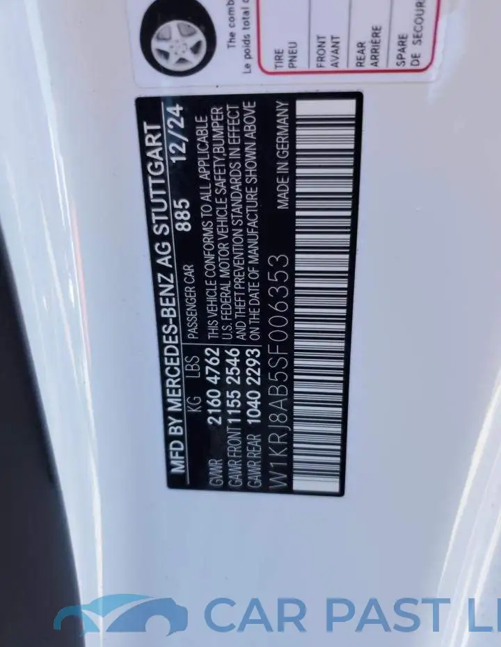 W1KRJ8AB5SF006353# 12