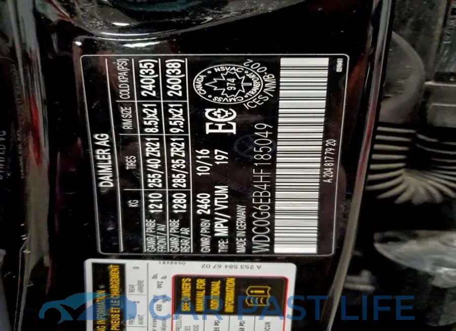 WDC0G6EB4HF185049# 14