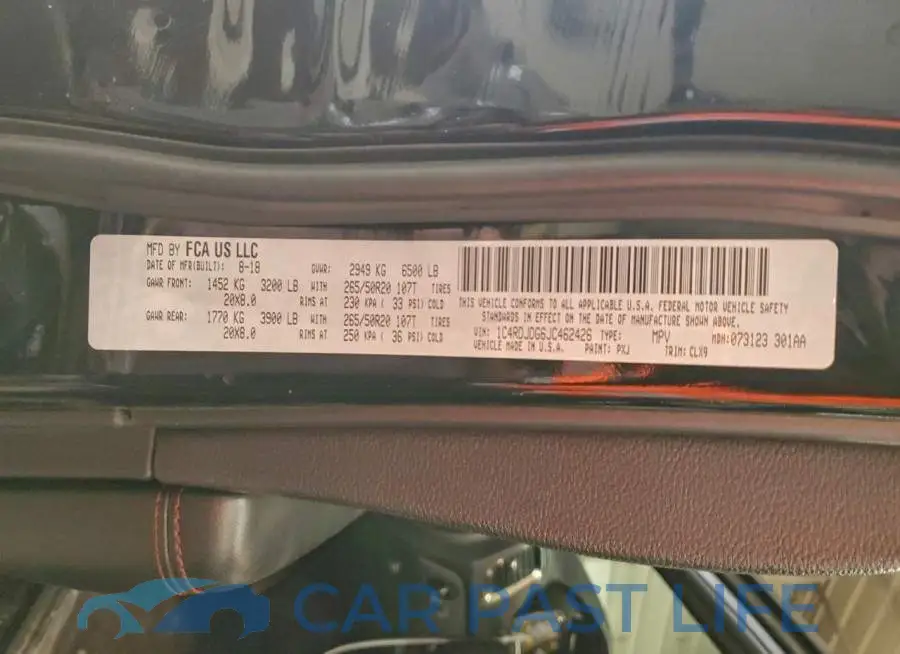 1C4RDJDG6JC462426# 14