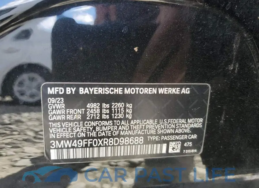 3MW49FF0XR8D98688# 12