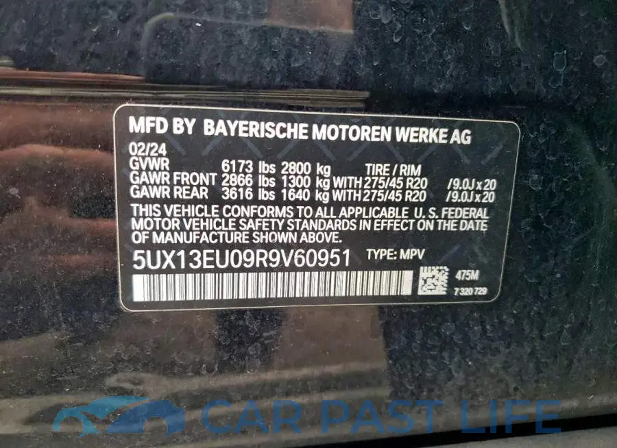 5UX13EU09R9V60951# 13