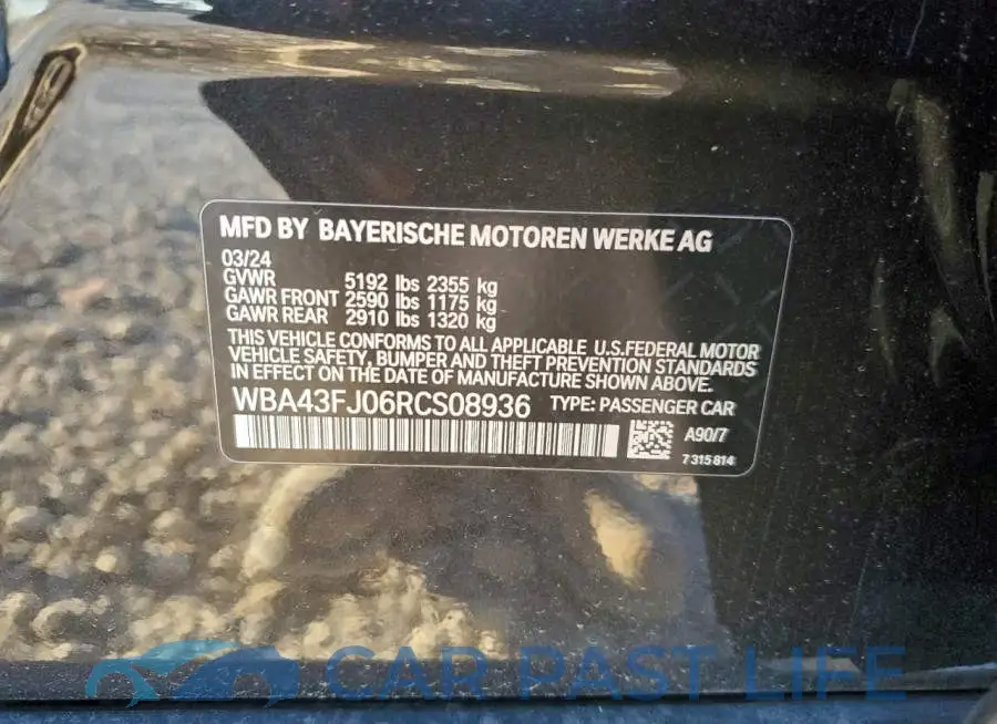 WBA43FJ06RCS08936# 12