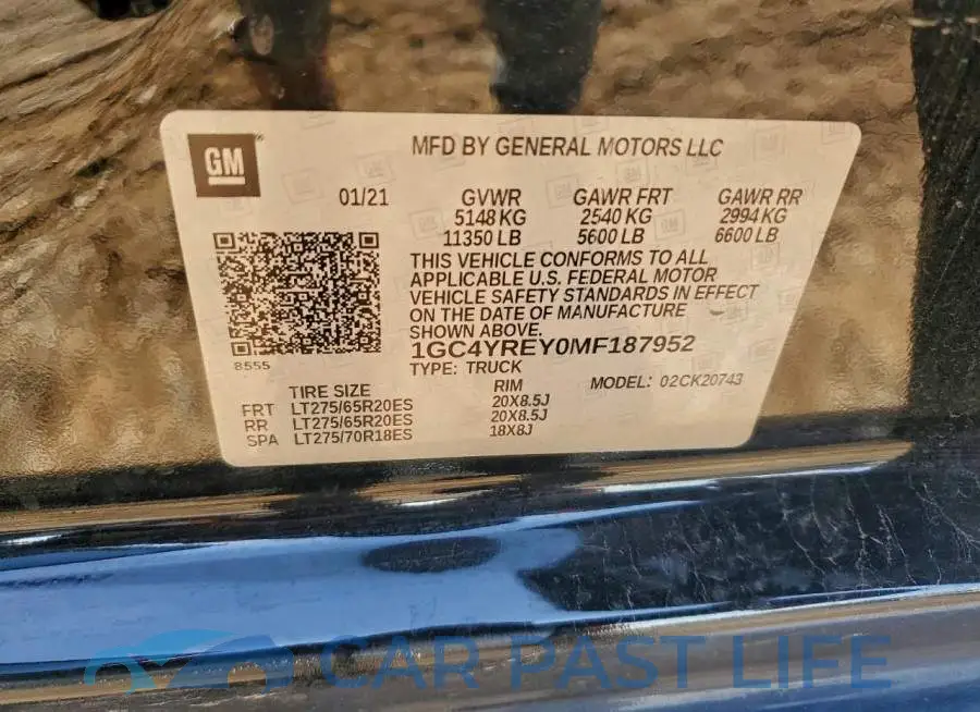 1GC4YREY0MF187952# 12