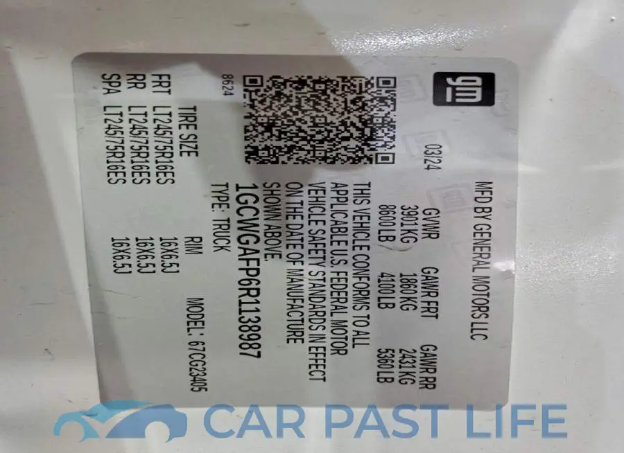 1GCWGAFP6R1138987# 14