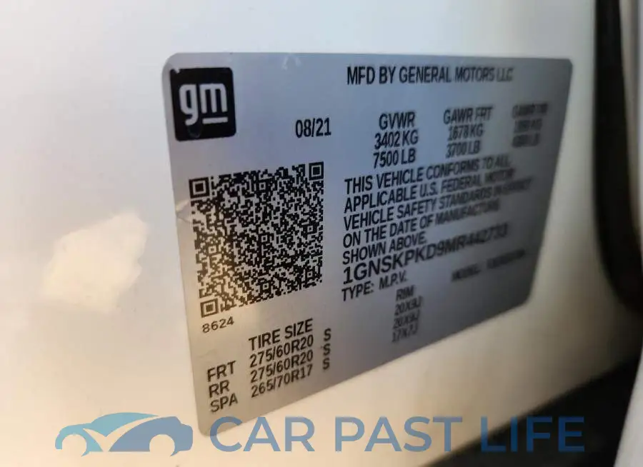1GNSKPKD9MR442733# 14