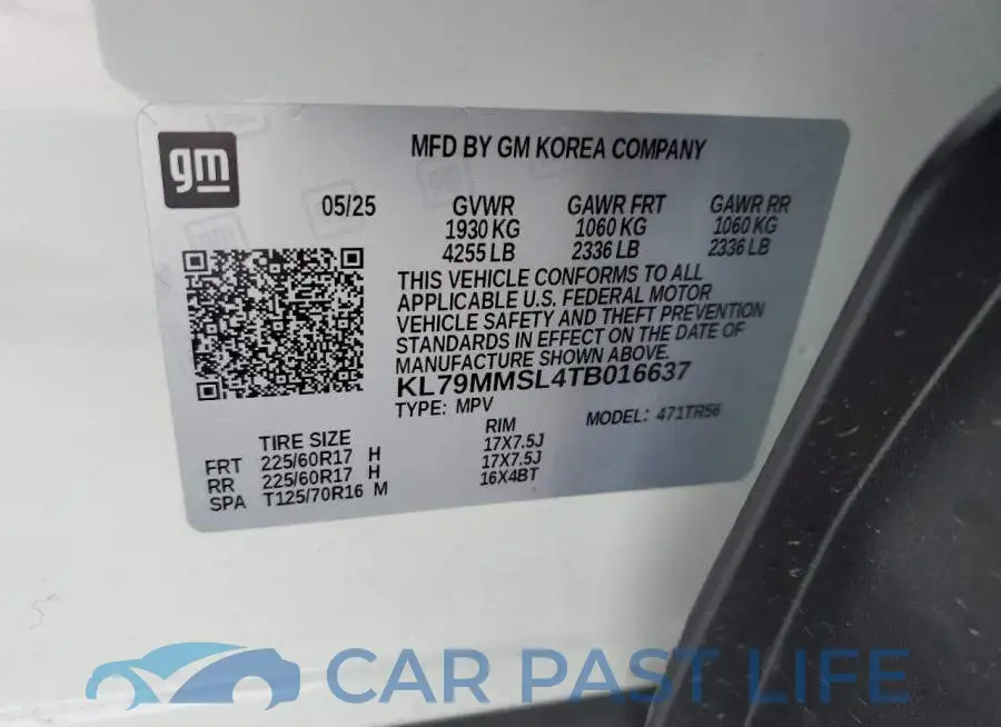 KL79MMSL4TB016637# 12