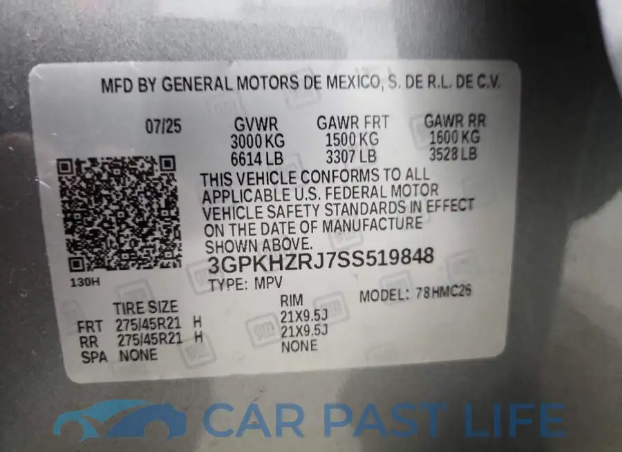 3GPKHZRJ7SS519848# 14