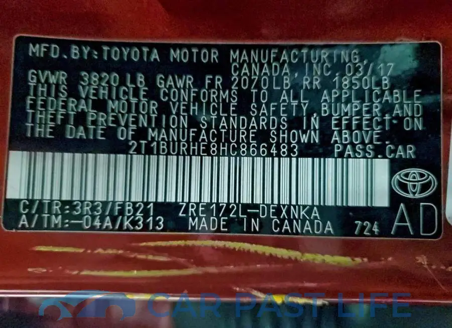 2T1BURHE8HC866483# 12