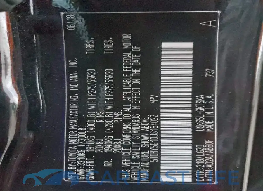 5TDBY5G10JS164022# 13