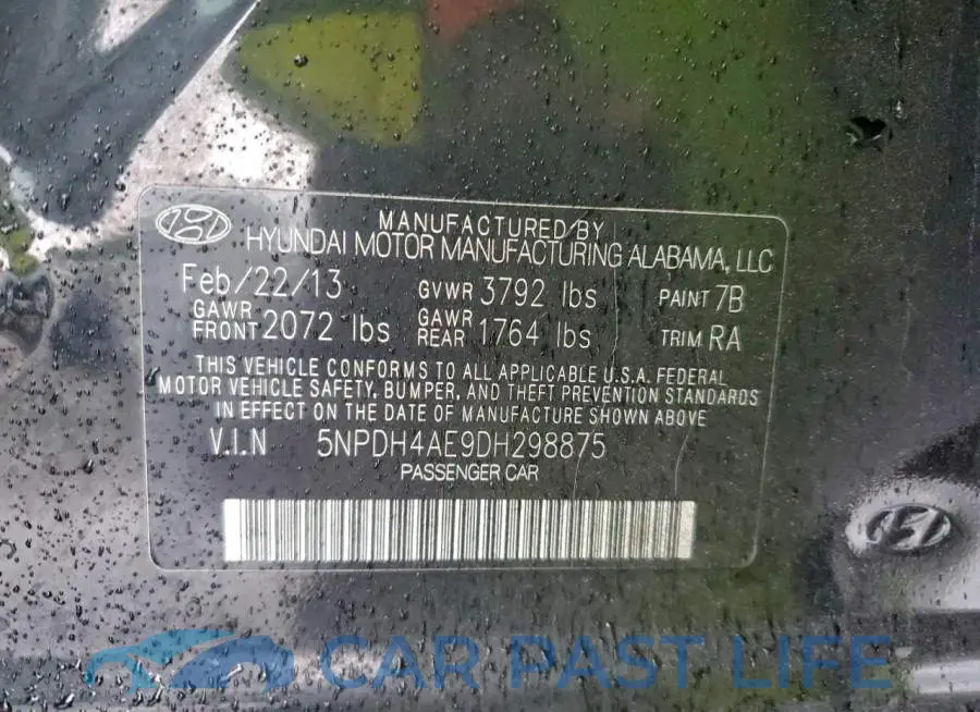 5NPDH4AE9DH298875# 13